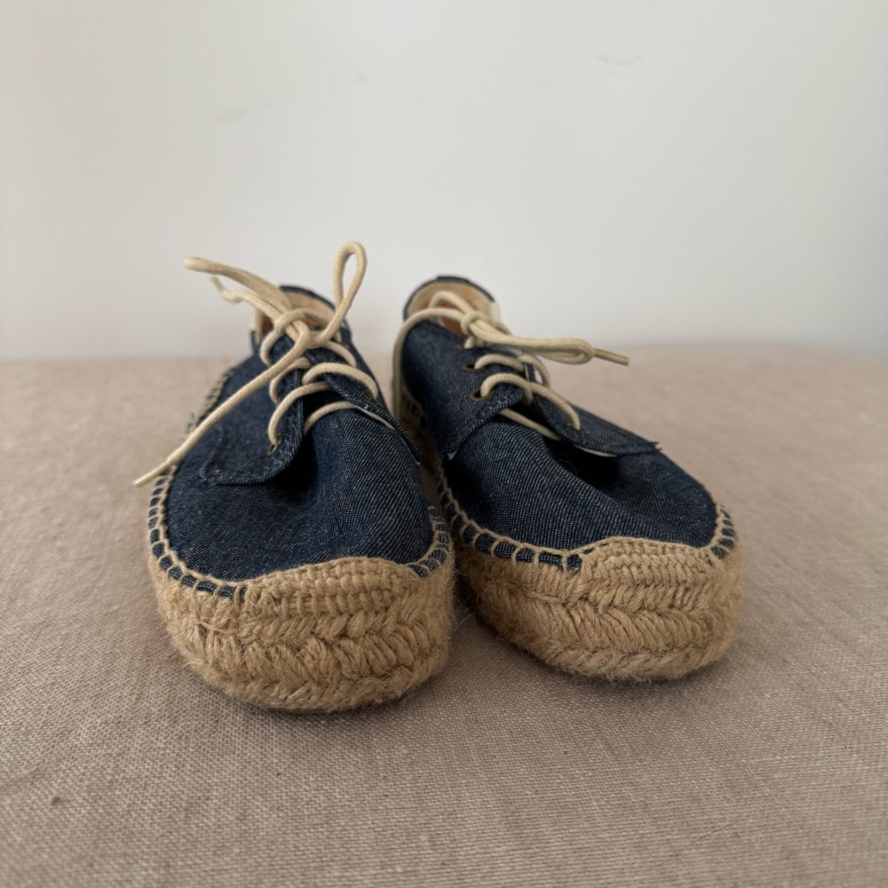 Soludos Blue and Tan Espadrilles with Jute Sole - Picture 5 of 5